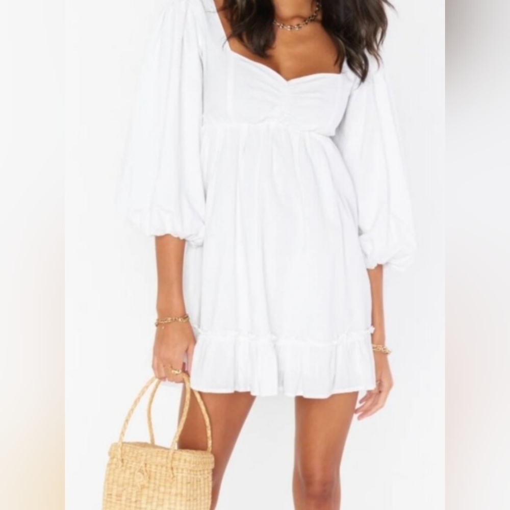 Show Me Your Mumu Mandi Mini Dress in White Size Large